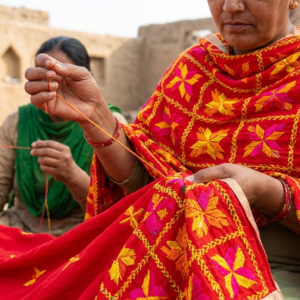 Phulkari Hand-Embroidered Dupatta
