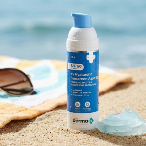 The Derma Co 1% Hyaluronic Sunscreen Aqua Gel SPF 50