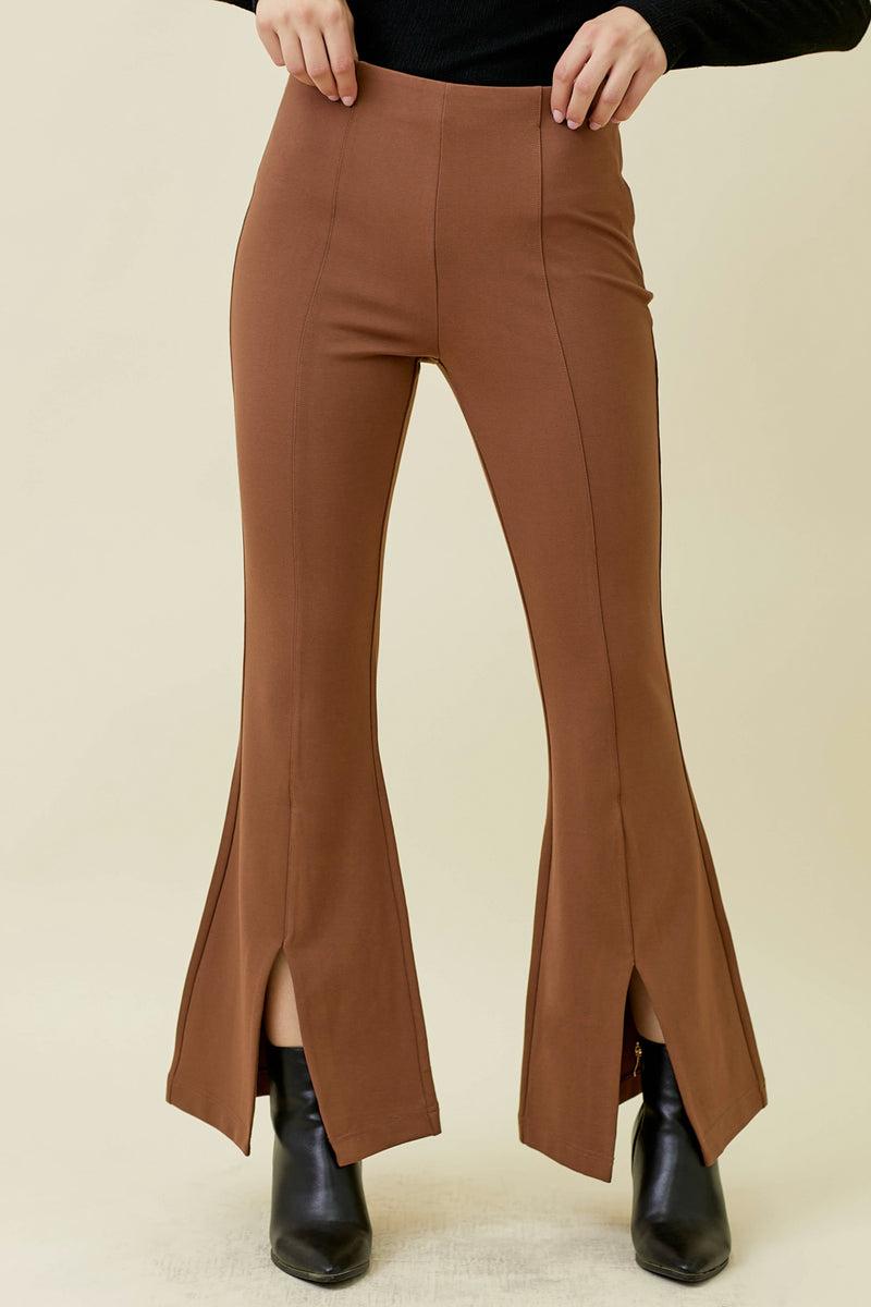 Split-Hem Front Seam Flare Pants - Image 4
