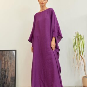 Solid Kaftan Style Maxi Dress