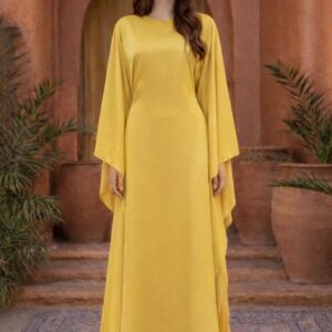Solid Kaftan Style Maxi Dress