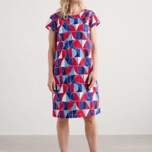 Geometric Print Casual Shift Dress