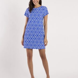 Geometric Print Casual Shift Dress