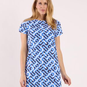 Geometric Print Casual Shift Dress