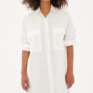 Double Pocket Casual Shirt Dress