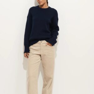 Corduroy High-Waist Straight Pants