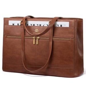 Structured Multi-Zip Office Shoulder Tote Bag