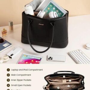 Structured Multi-Zip Office Shoulder Tote Bag