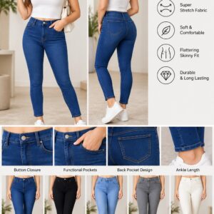 Super Stretch Ankle Length Skinny Jeans