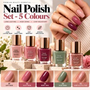 Nail Polish Set - 5 Colours