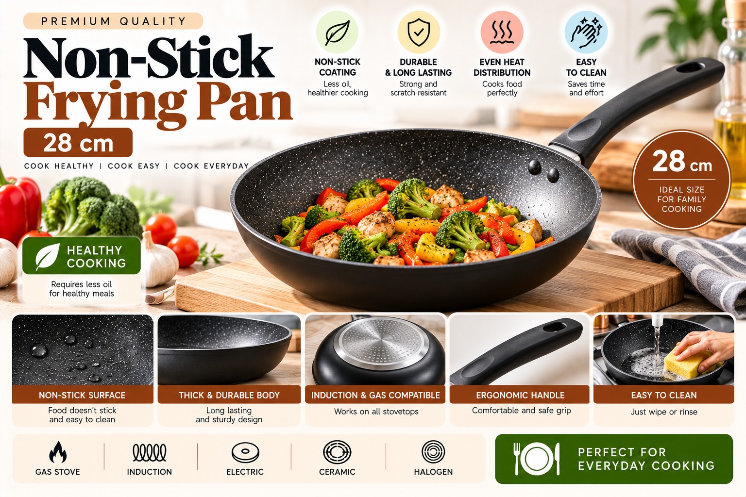Non-Stick Frying Pan 28 cm