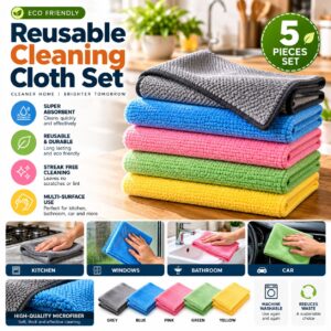 Reusable Cleaning Cloth Set 5 Pieces